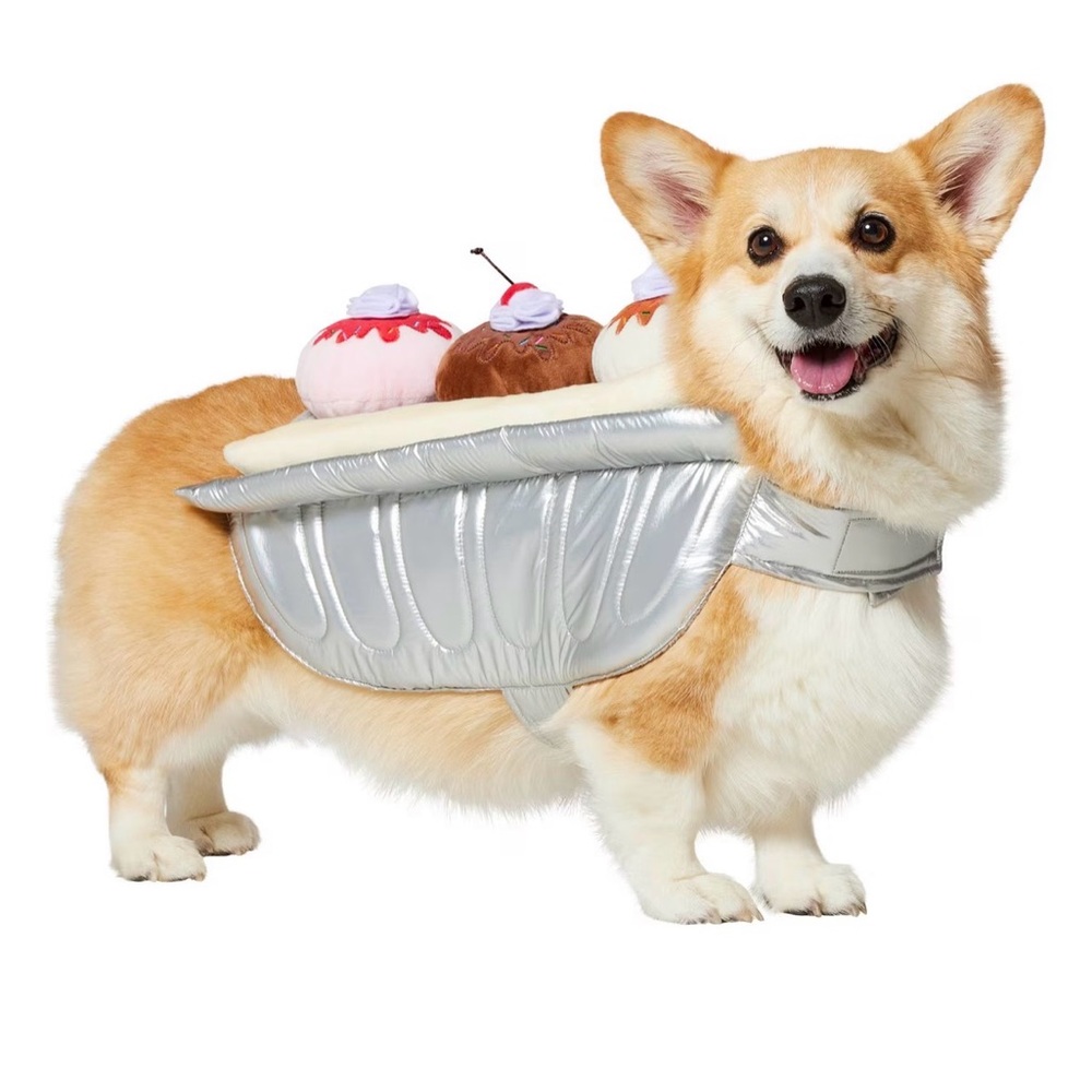 FRISCO BY CHEWY Banana Split Dessert Dog & Cat Costume Halloween Size Large
